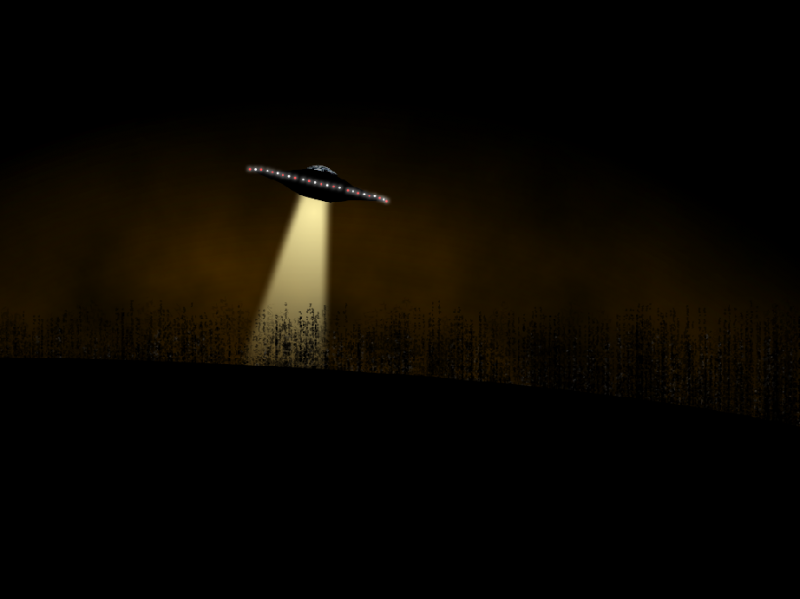 Ufo Over Forest Wallpaper Rocketdock