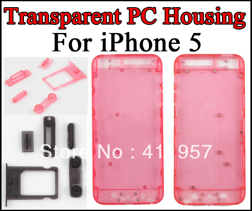 Clear Back Housing For iPhone Replacement Transparent