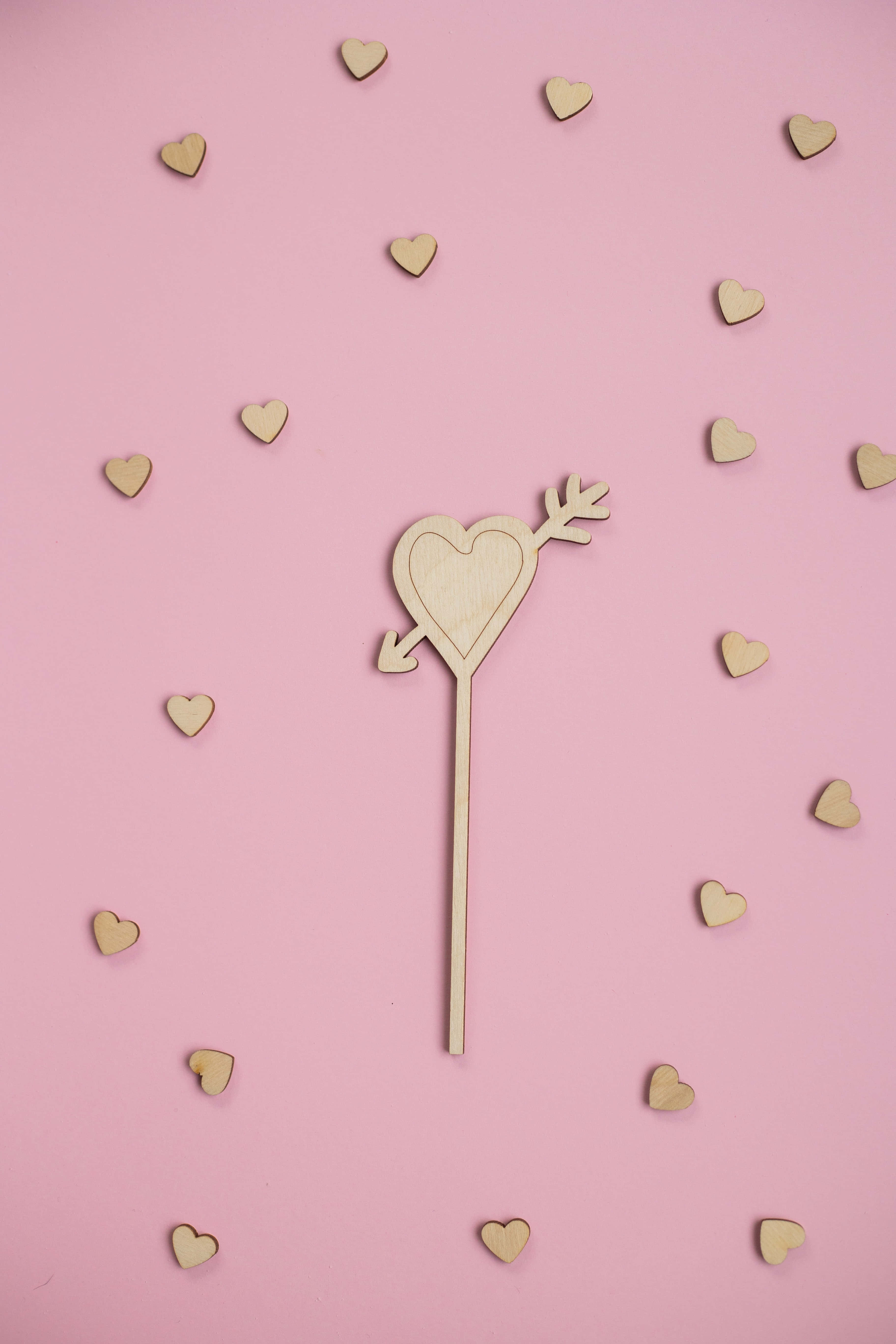 Glitter Pink Hearts Wallpaper