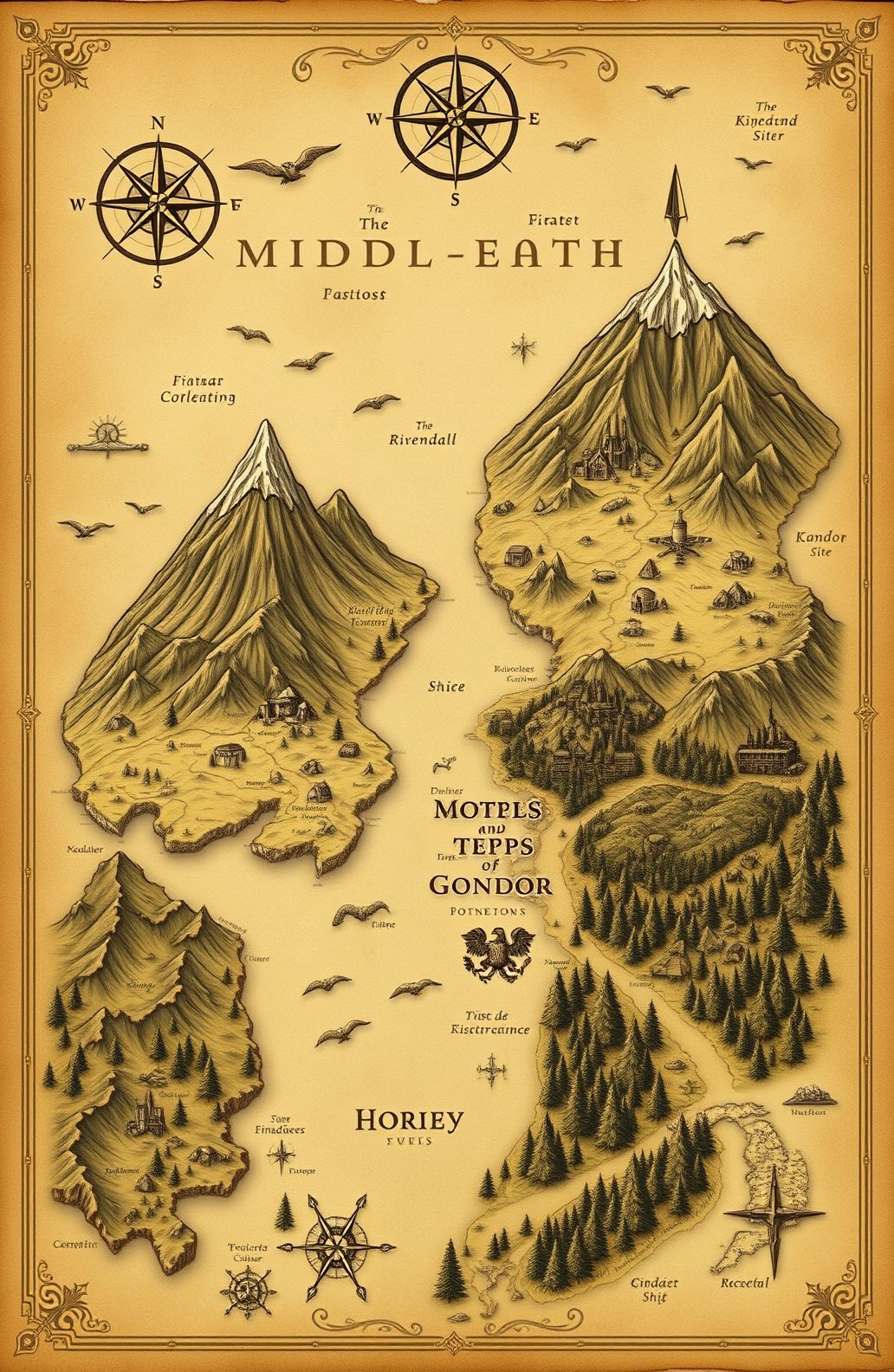 Map Of Middle Earth Wallpaper