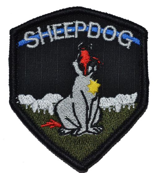  Type Police and K9 Law Enforcement Sheepdog   Shield Style Patch 3x25