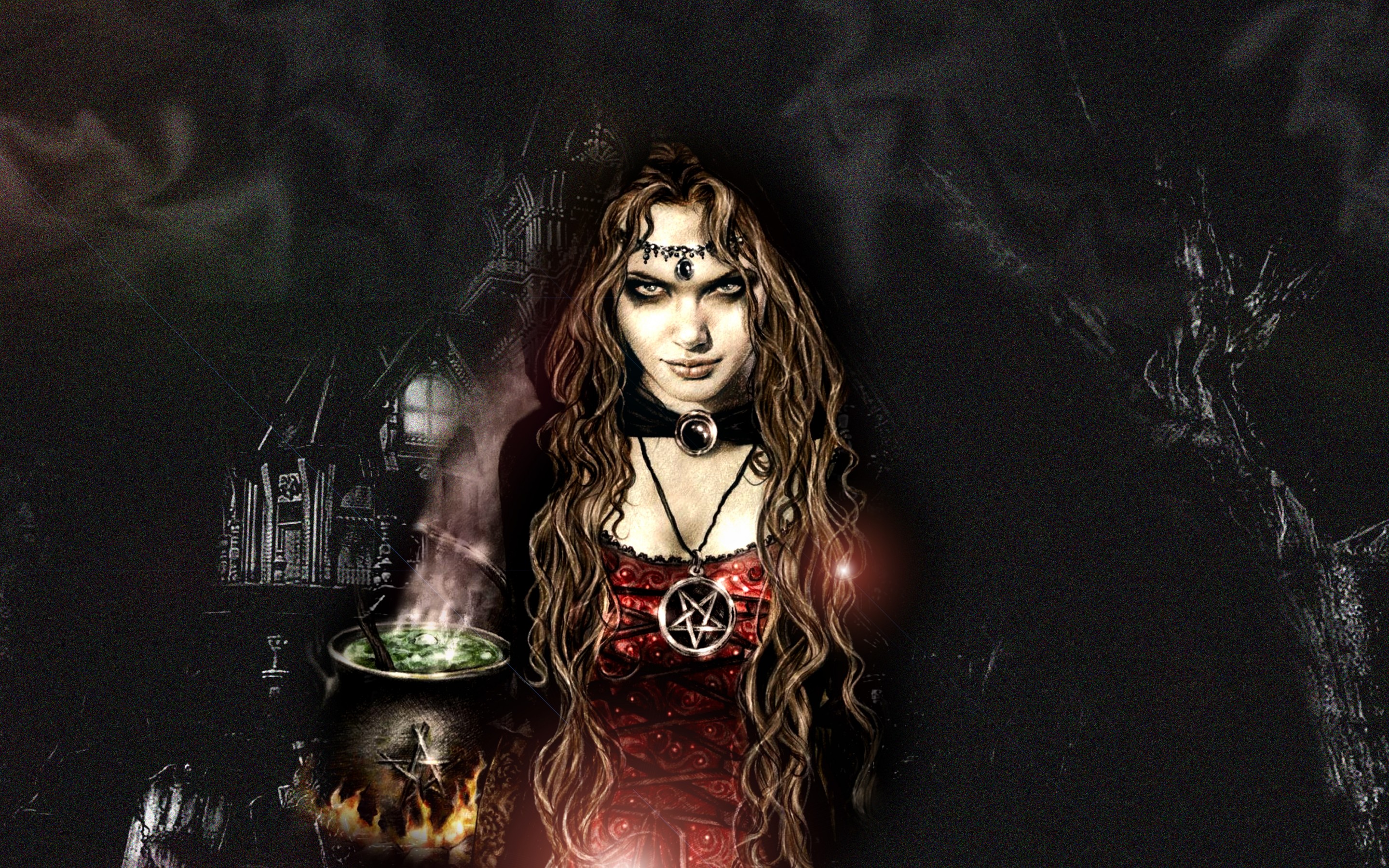 Witch Puter Wallpaper Desktop Background Id