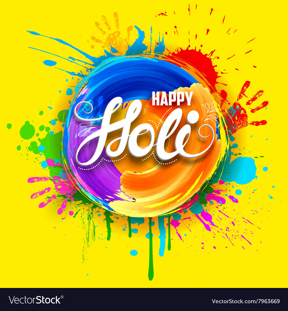 Happy Holi Background Royalty Vector Image