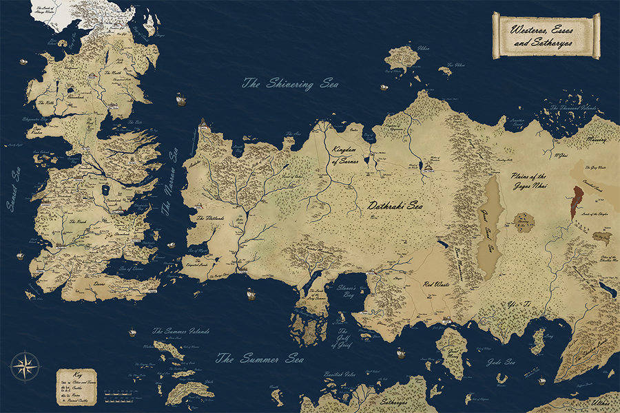 New Official Westeros Map by gunnar santos on