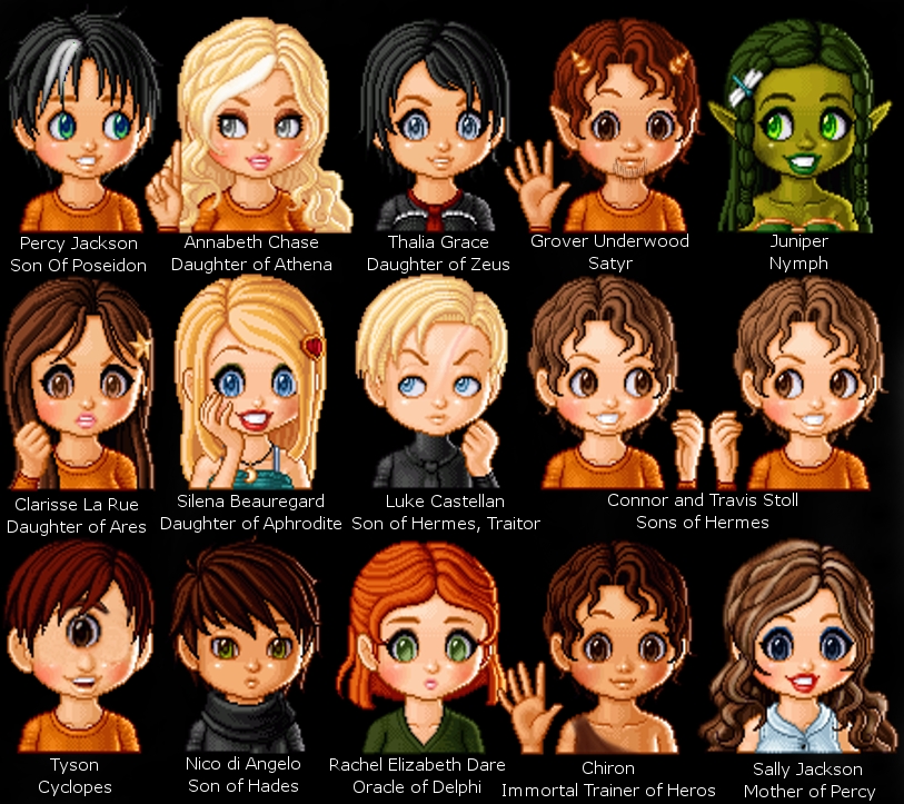 Percy Jackson Characters By Krystenperes