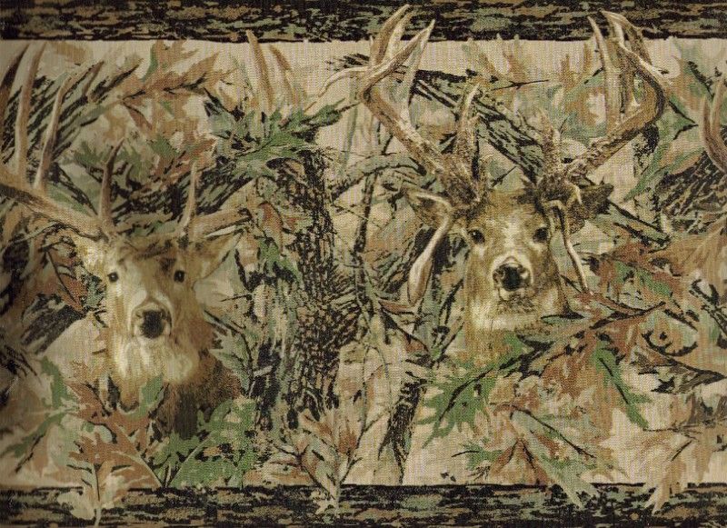  Wallpaper Border Deer Heads on Camouflage Background Wallpaper Border