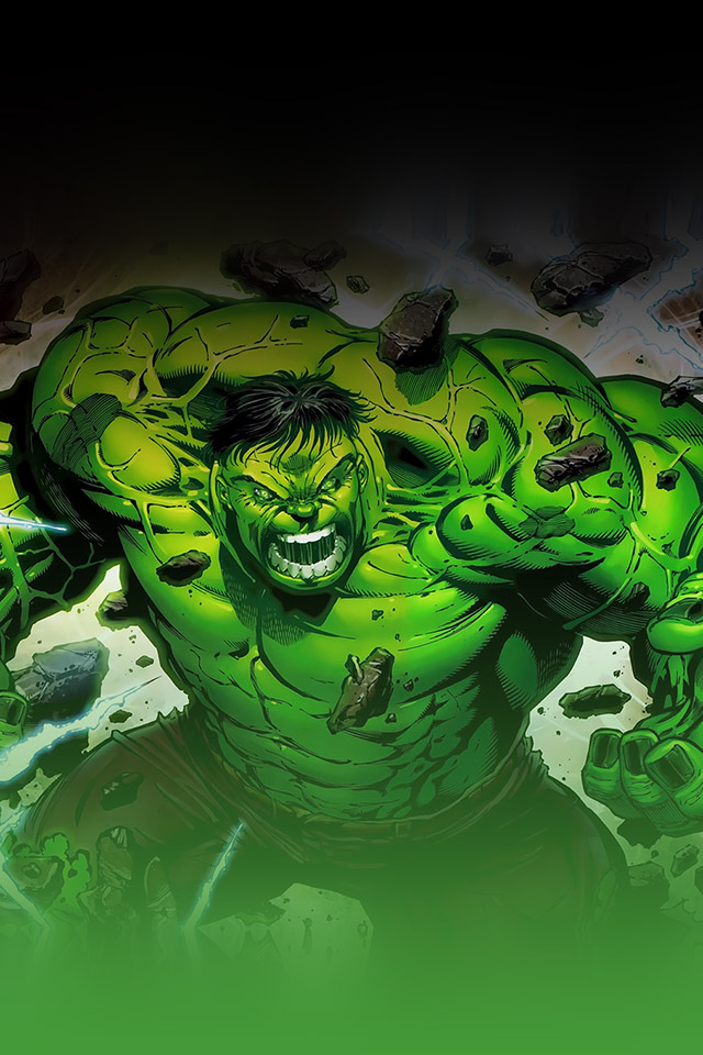 Ios7 Hulk On Fire Parallax HD iPhone iPad Wallpaper
