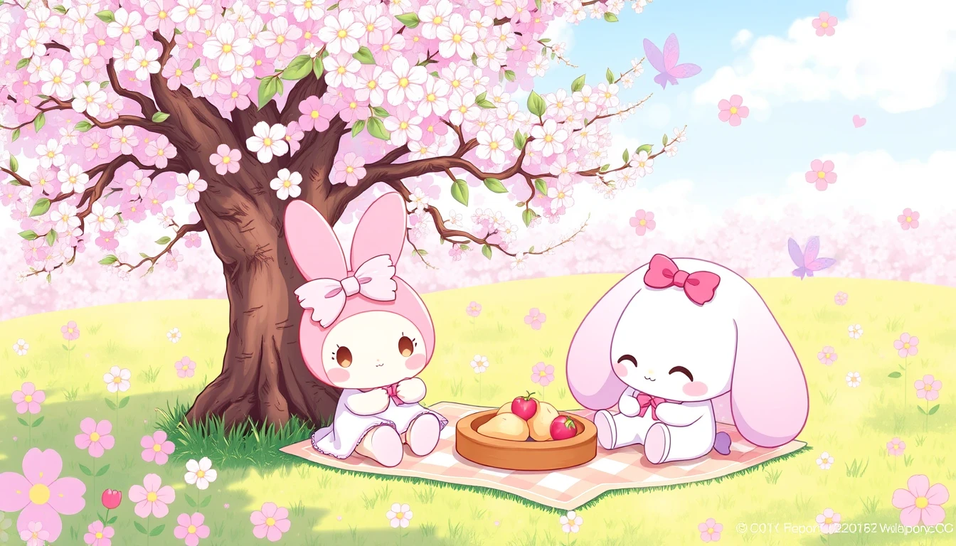 My Melody And Cinnamoroll Wallpaper