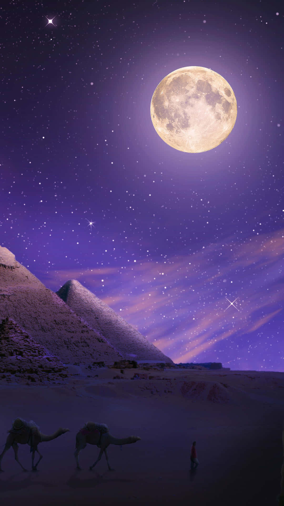 Purple Night Sky Wallpaper