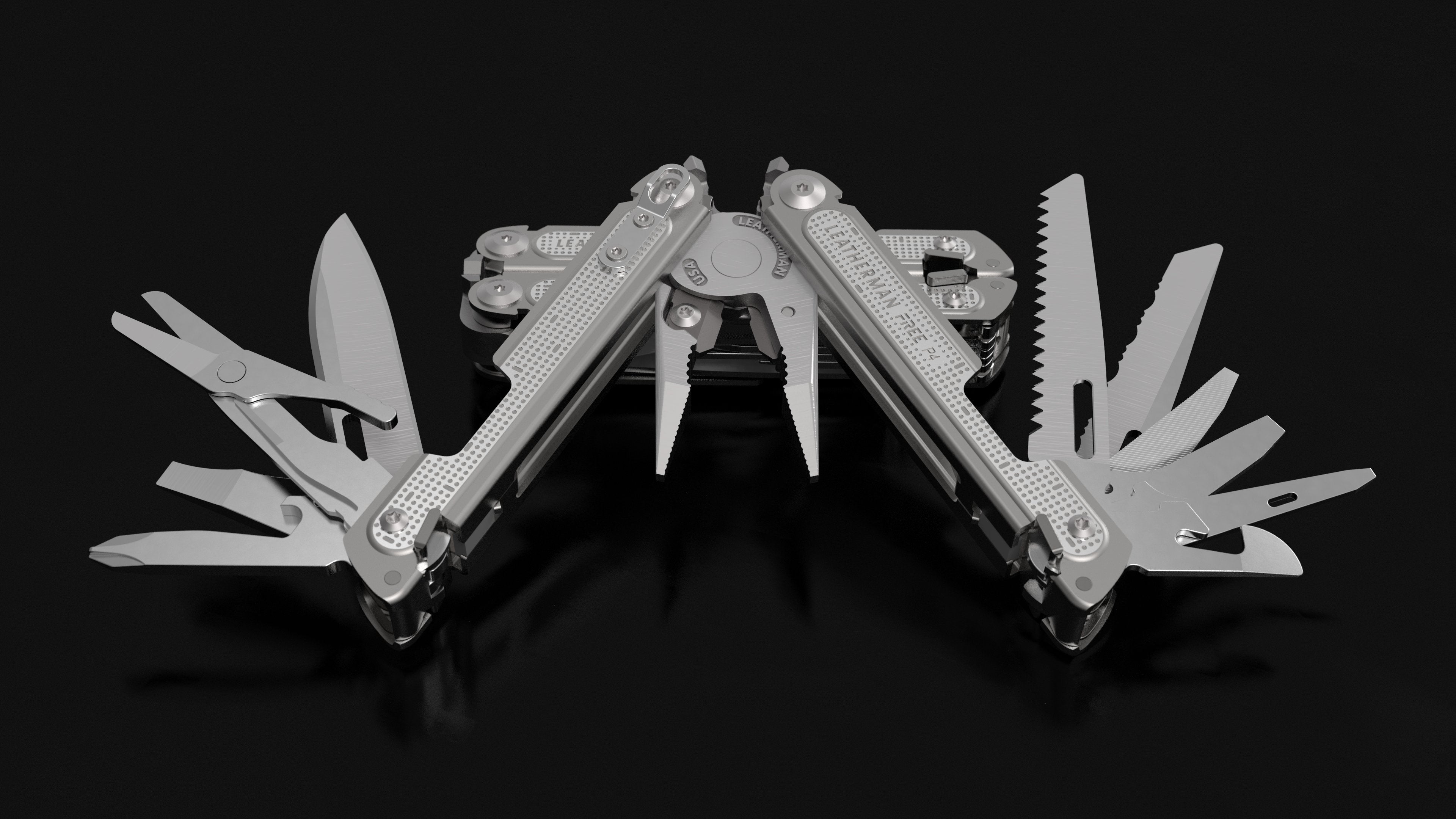 Leatherman P4 4k 3d Rendered Wallpaper