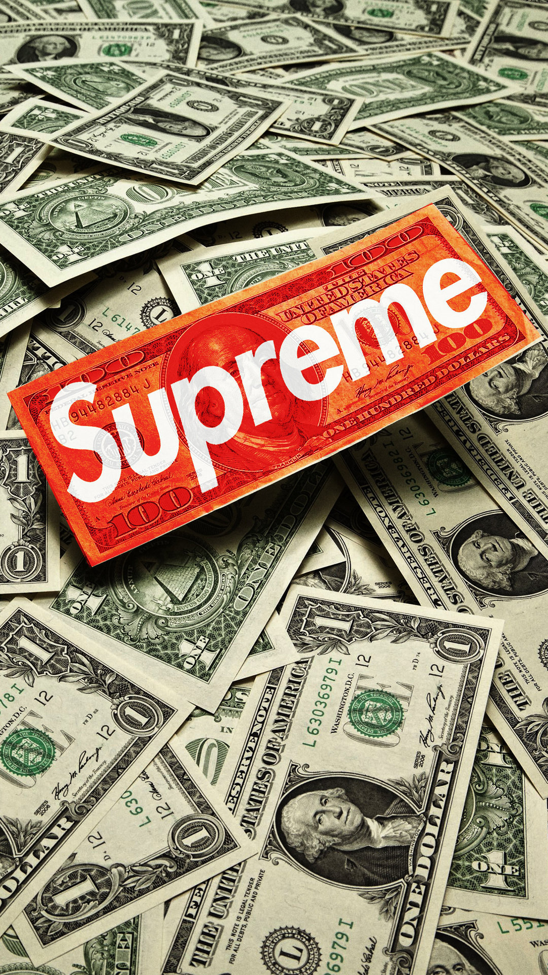 Supreme Cash iPhone Wallpaper HD