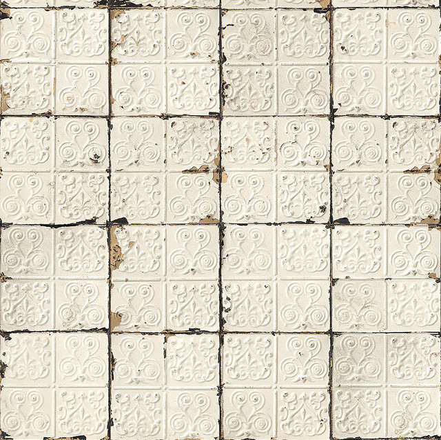 Free download Vintage Inspired Brooklyn Tin Tiles Wallpaper Eclectic