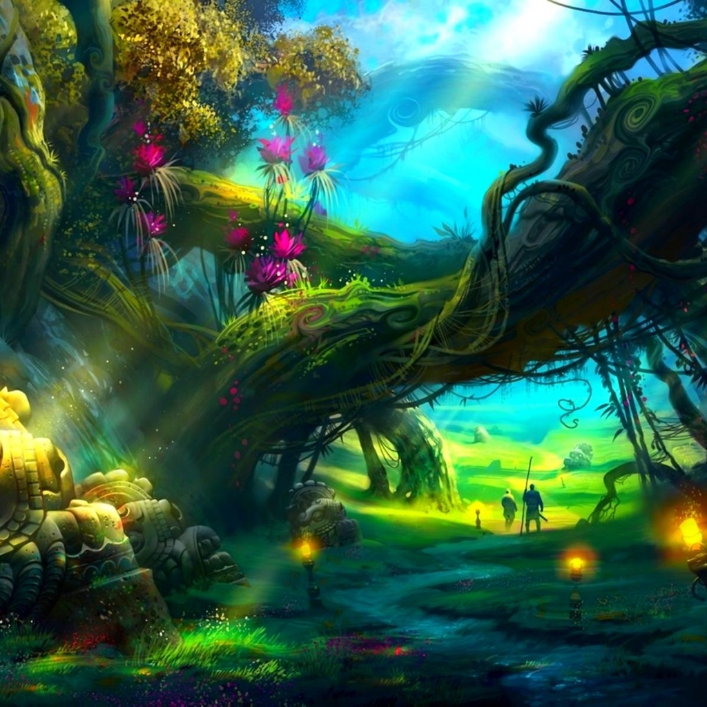 Mystique Forest 3d Wallpaper In Abstract With