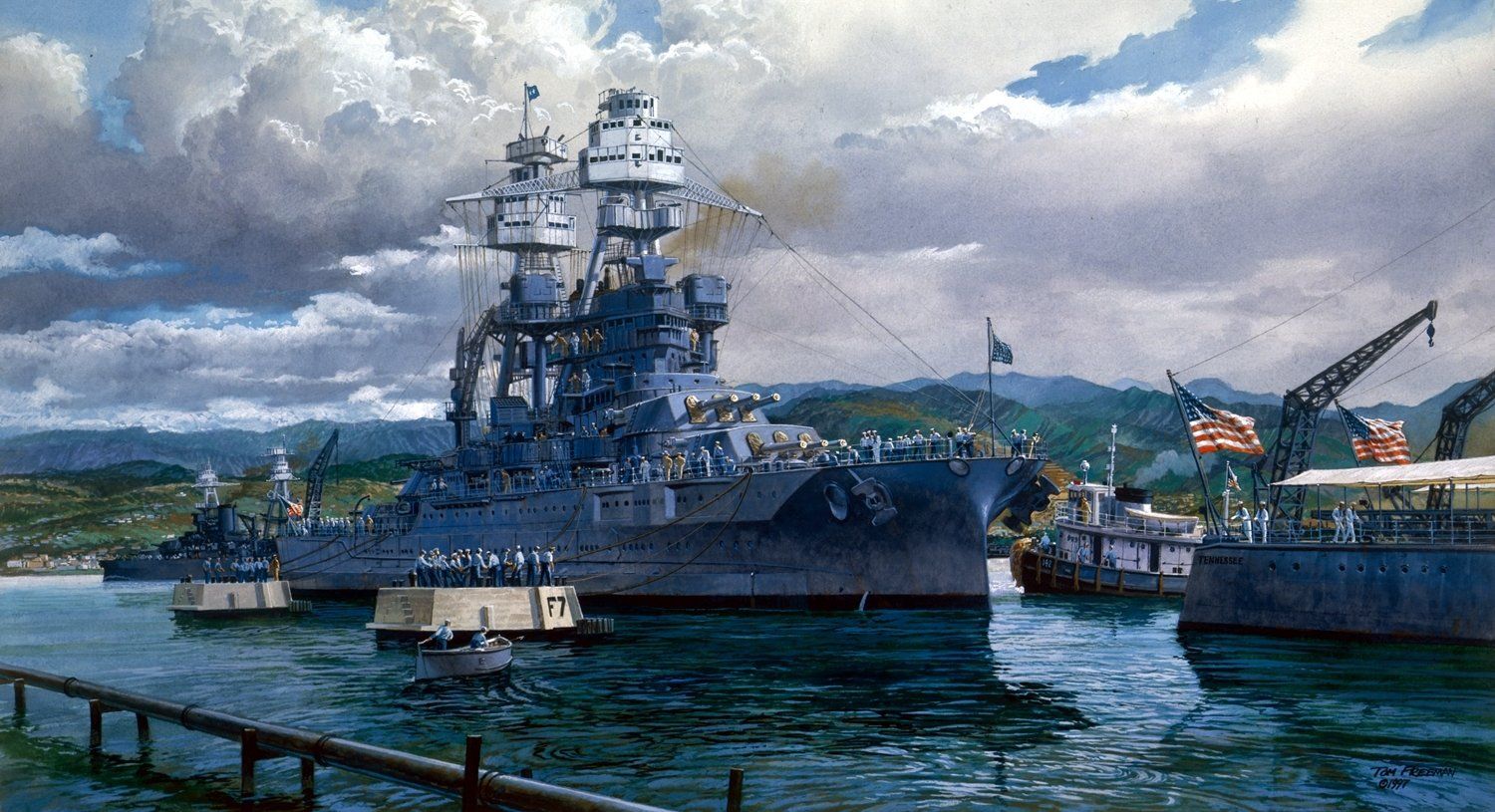 Military Ship Warships Wallpaper Uss Arizona Pearl Harbor