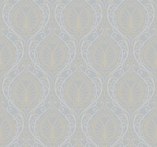 Grey Paisley Wallpaper Wall Sticker Outlet