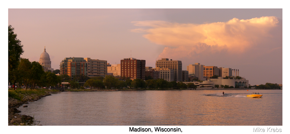 madison wisconsin here is a photo of lake monona with madison s