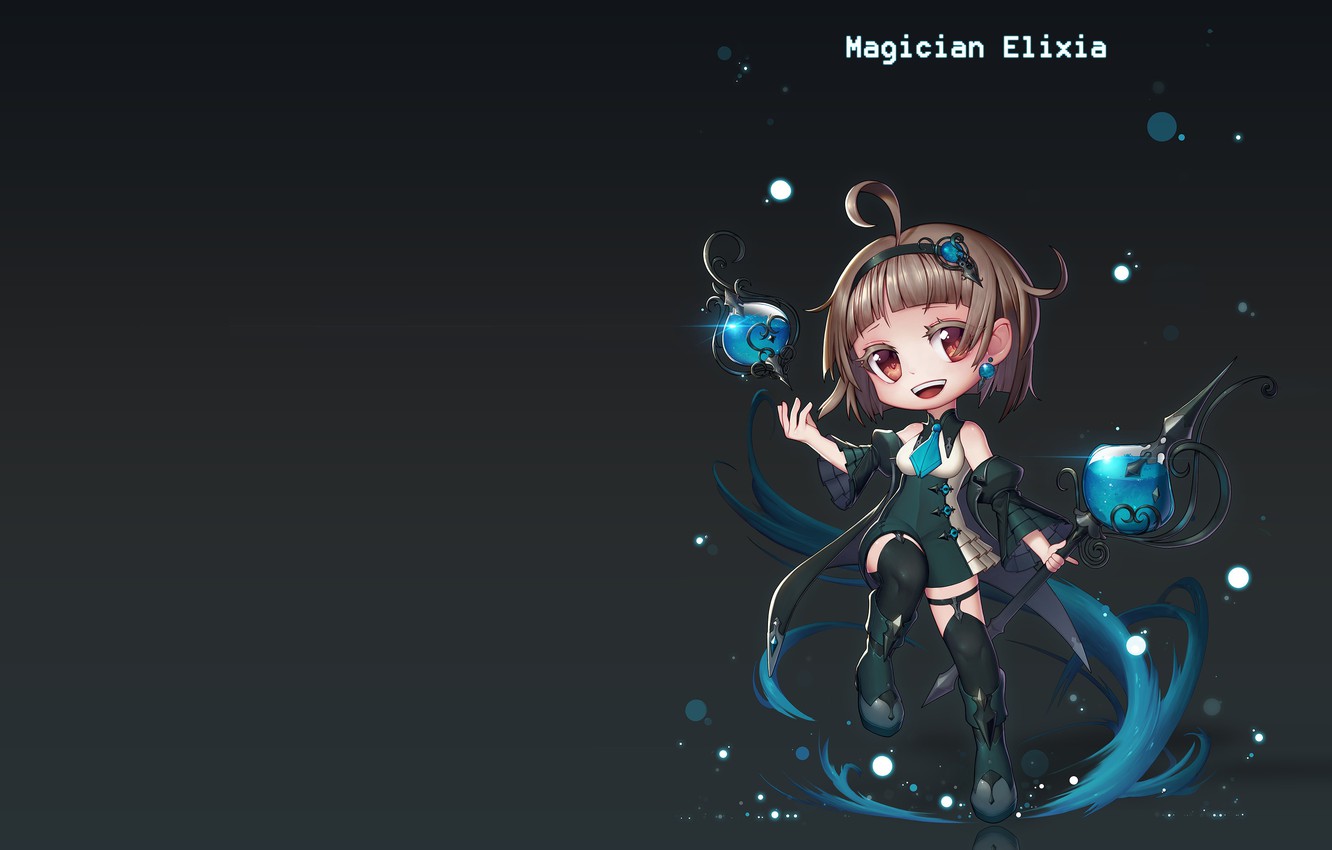 Wallpaper Magic Anime Fantasy Art Staff Magician Elixia Euna