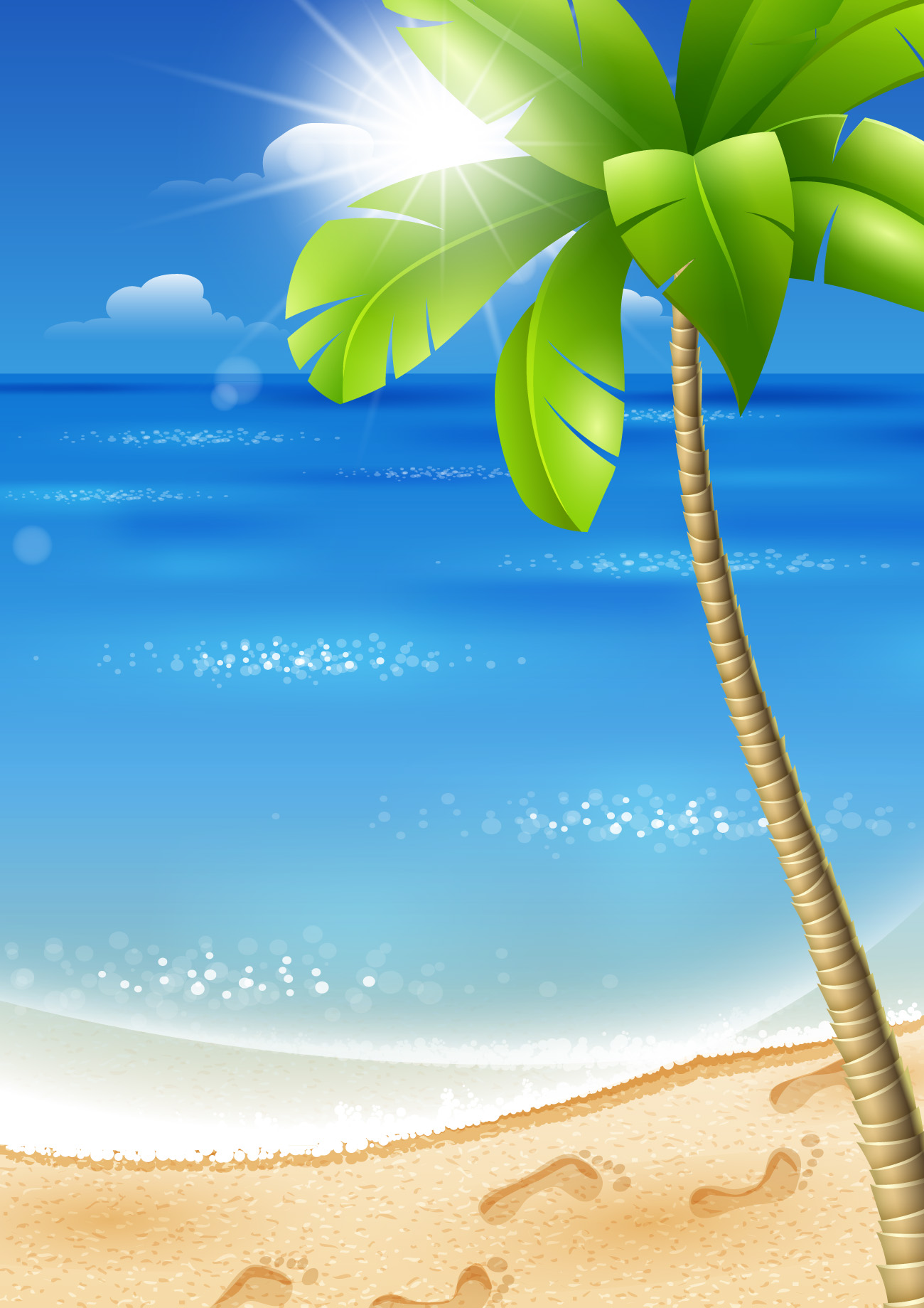 Beautiful Tropical Background Vector Background