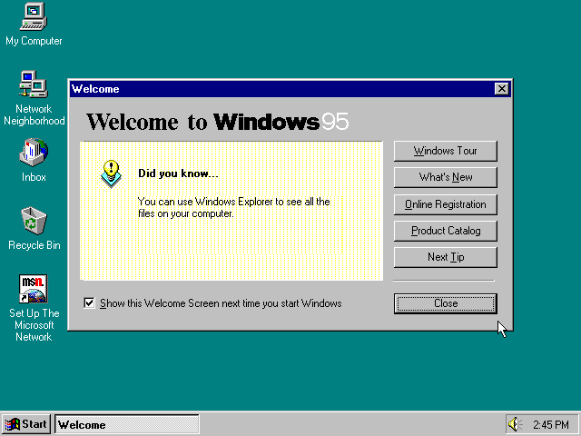 Windows Default Desktop