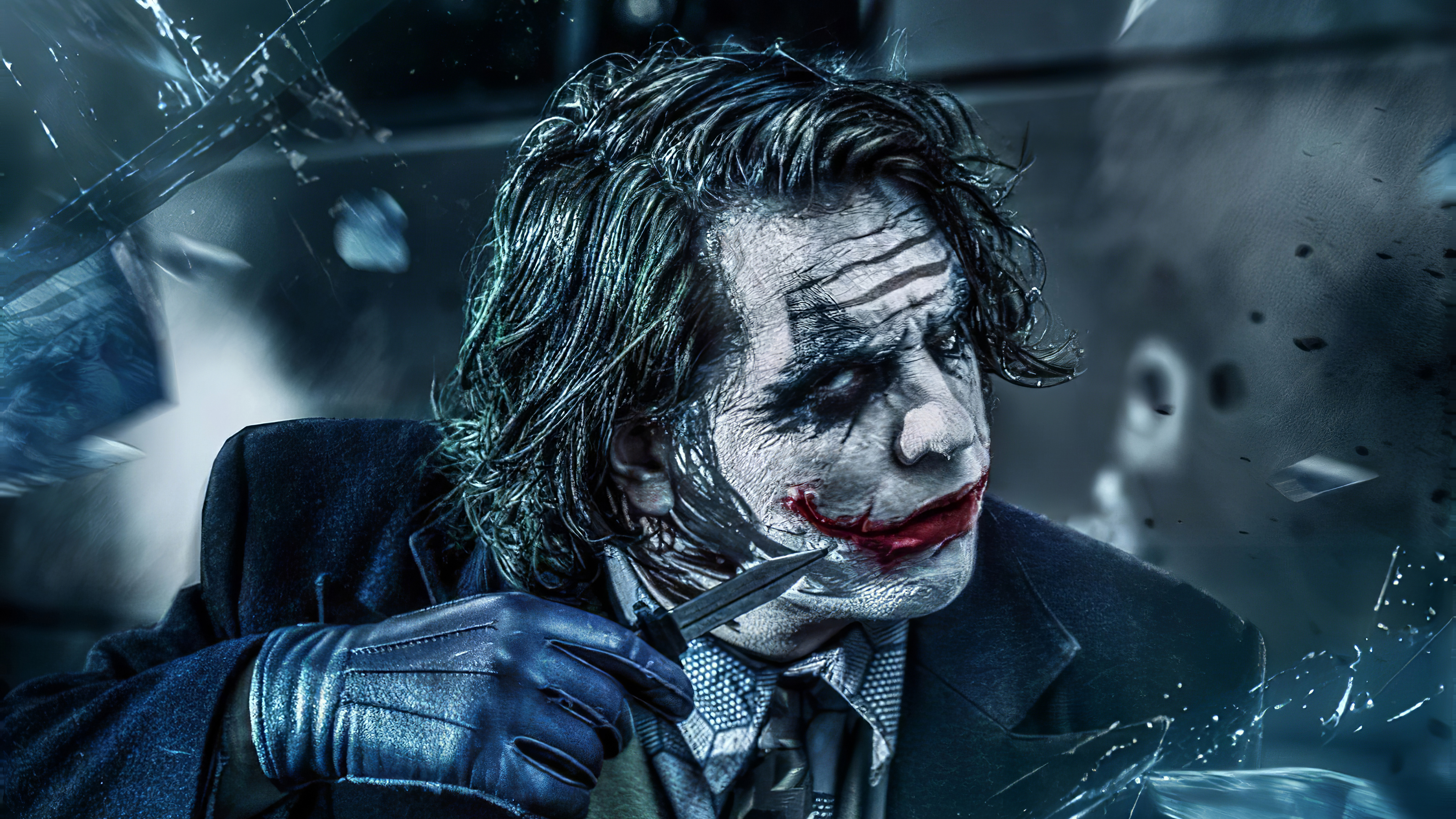 Joker With Knife iPhone HD 4k Wallpaper Image