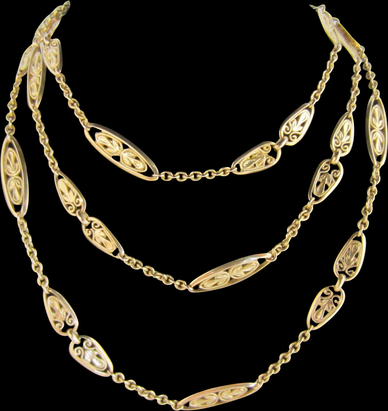 Elegant Gold Chain Design Wallpaper