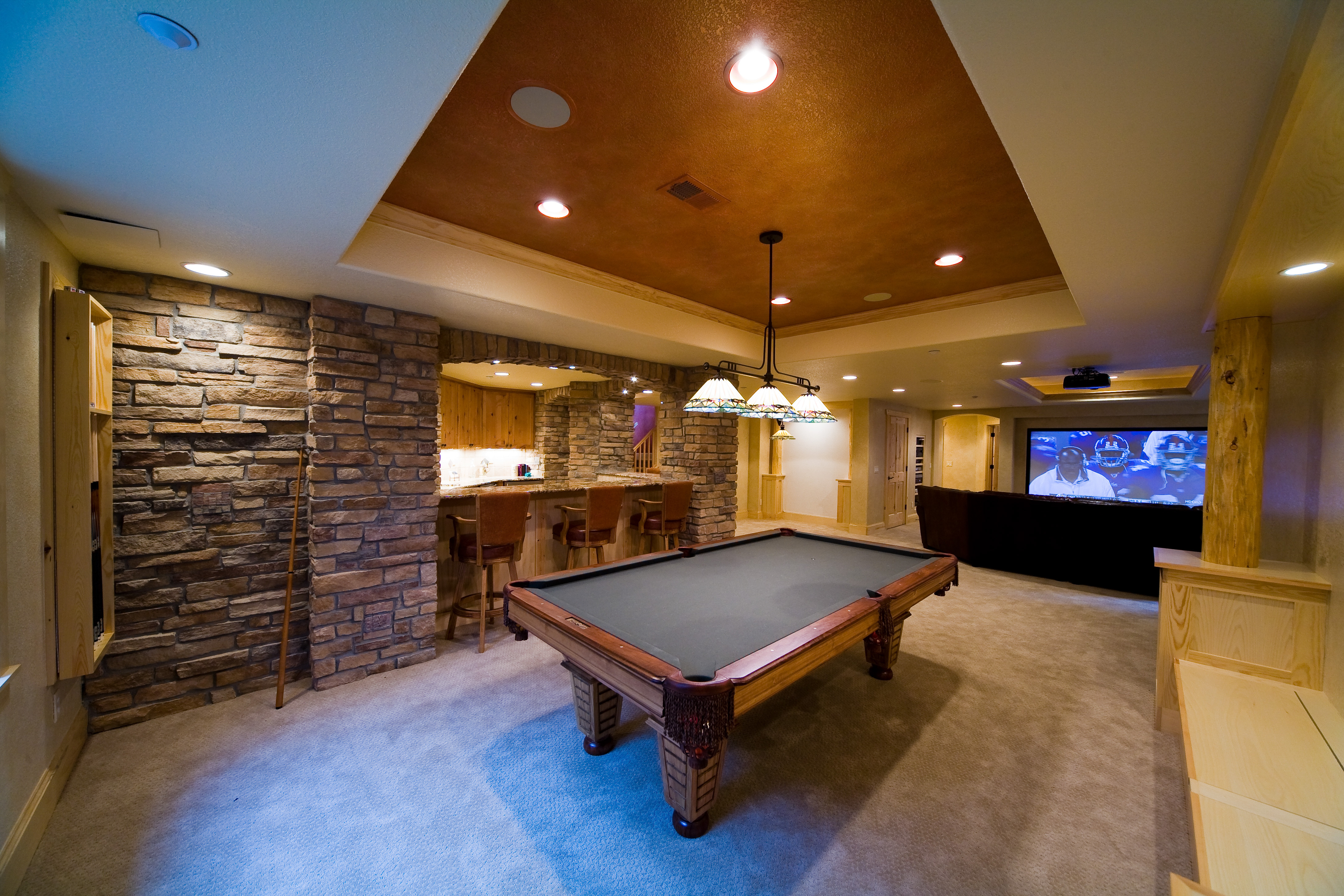 Style Game Room Pool Table Cue Wallpaper Photos