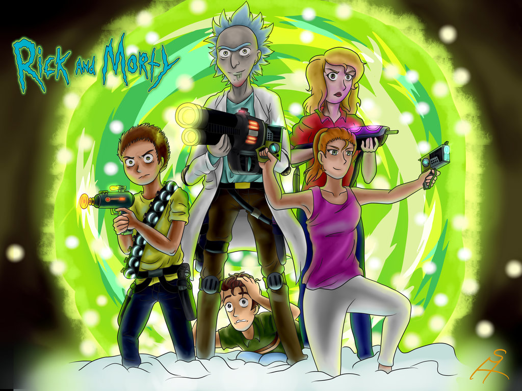 Rick And Morty Wallpaper Speedpaint By Daskillerfussel