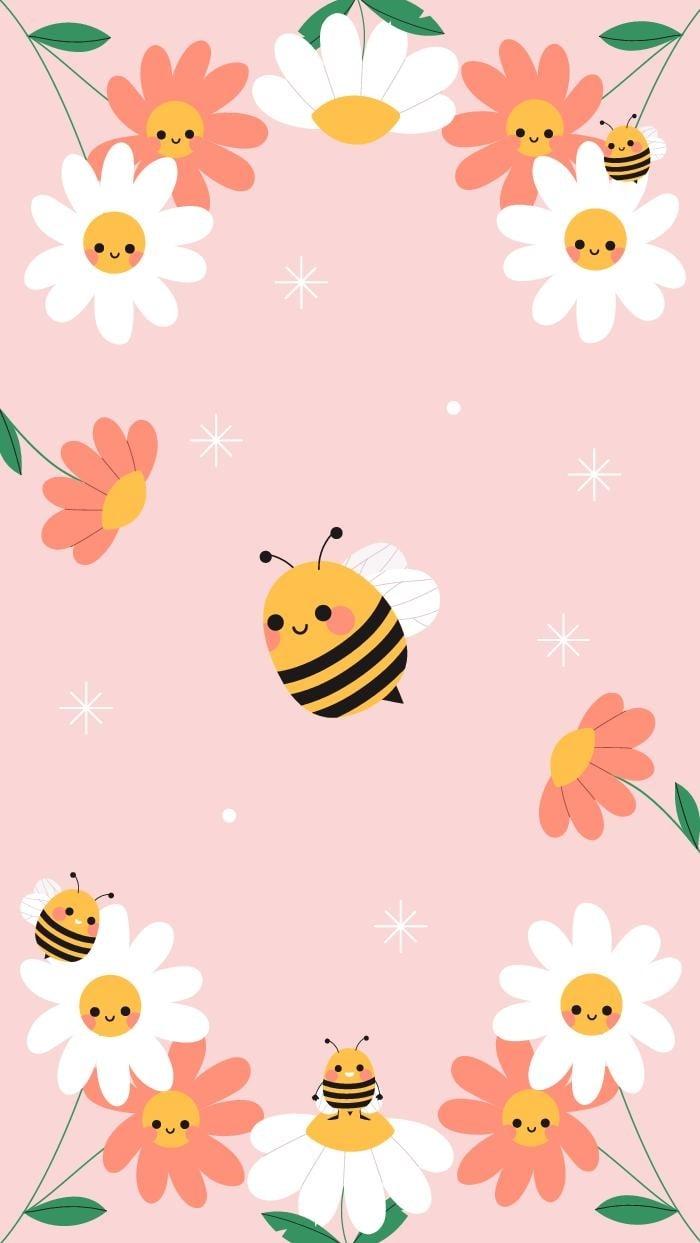 Cute Child Like Bees Mobile Wallpaper To Customize