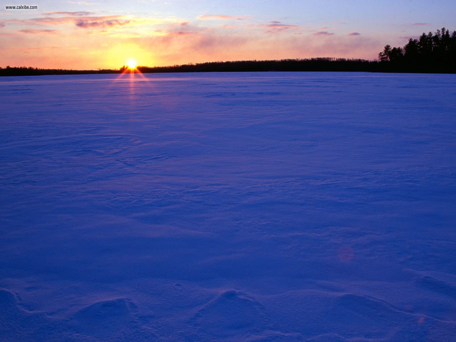 Nature Frozen Moose Lake At Sunset Minnesota Picture Nr