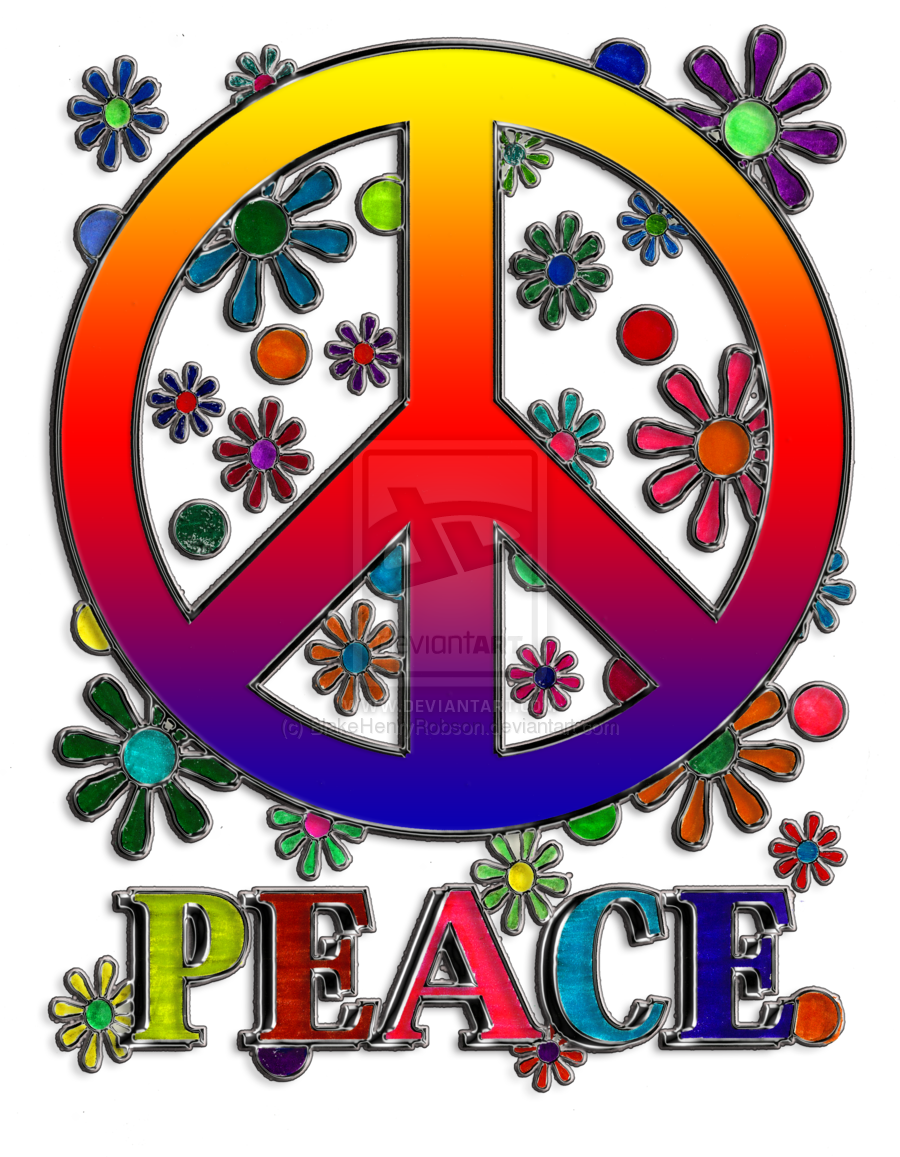 Cool Peace Signs Wallpaper Retro Sign And Flowers