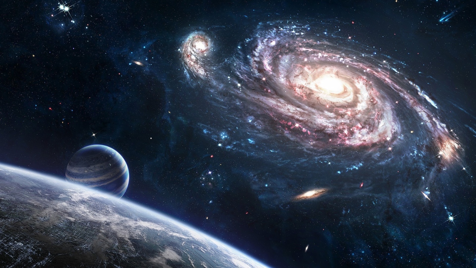 3d Universe Wallpaper Which Is Under The