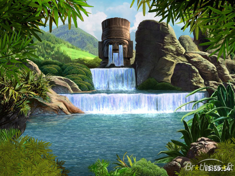 Download Free Waterfalls and Ancient Gods screensaver Waterfalls and