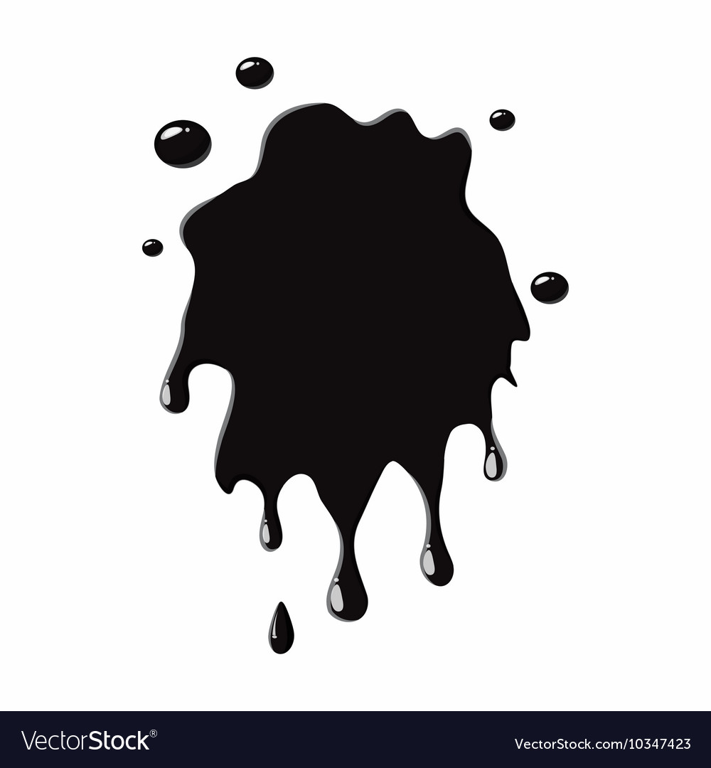 Oil Spill Splash Isolated On White Background Vector Image