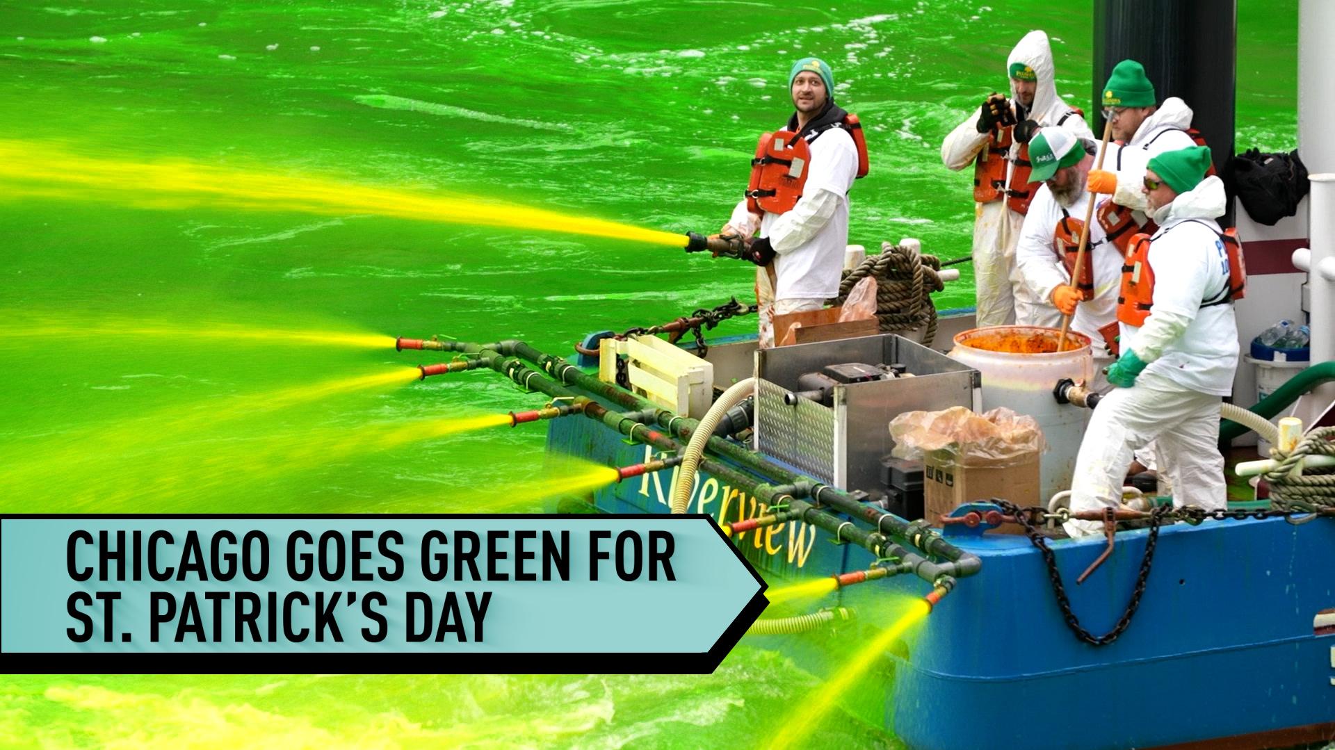 Green River Chicago Goes For St Patrick S Day Abc7