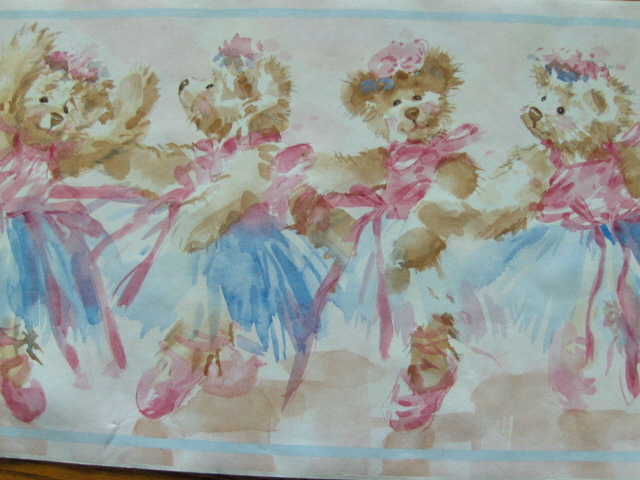 Free download Ballerina Ballet Teddy Bear Wallpaper Border Trim Rolls