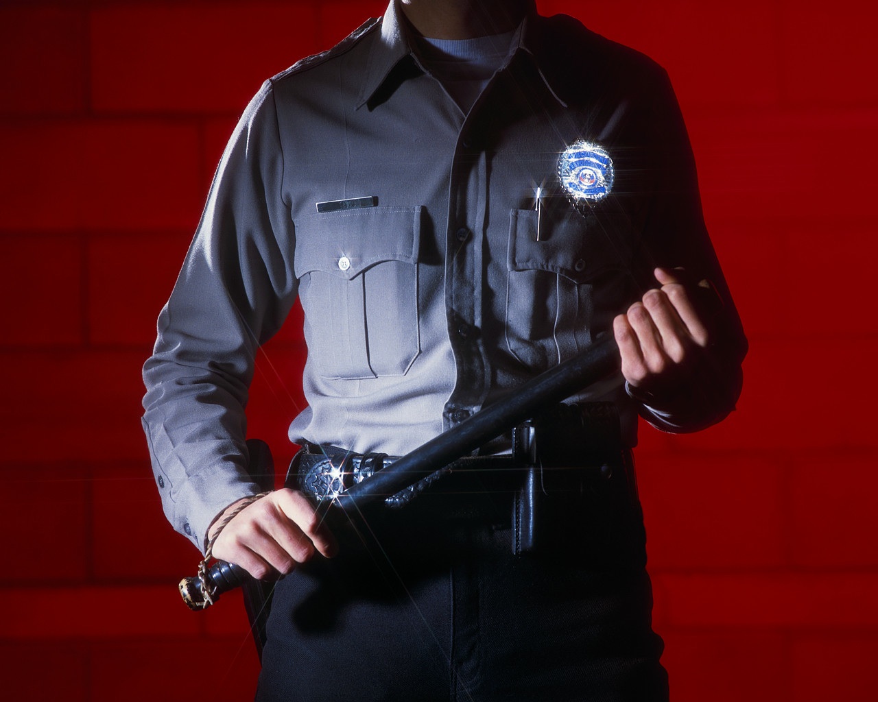 Police Officer Carrying Nightstick