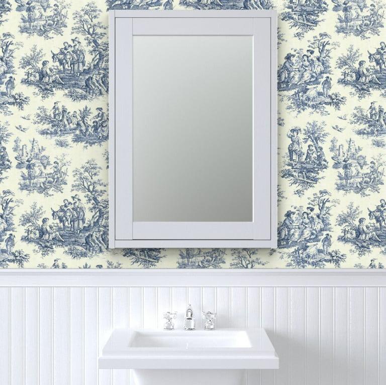 Removable Wallpaper Swatch Victorian Style Toile De Jouy Winter