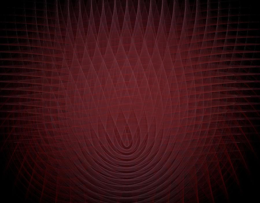 Deep Red Fractal Background By Bruce Nutting