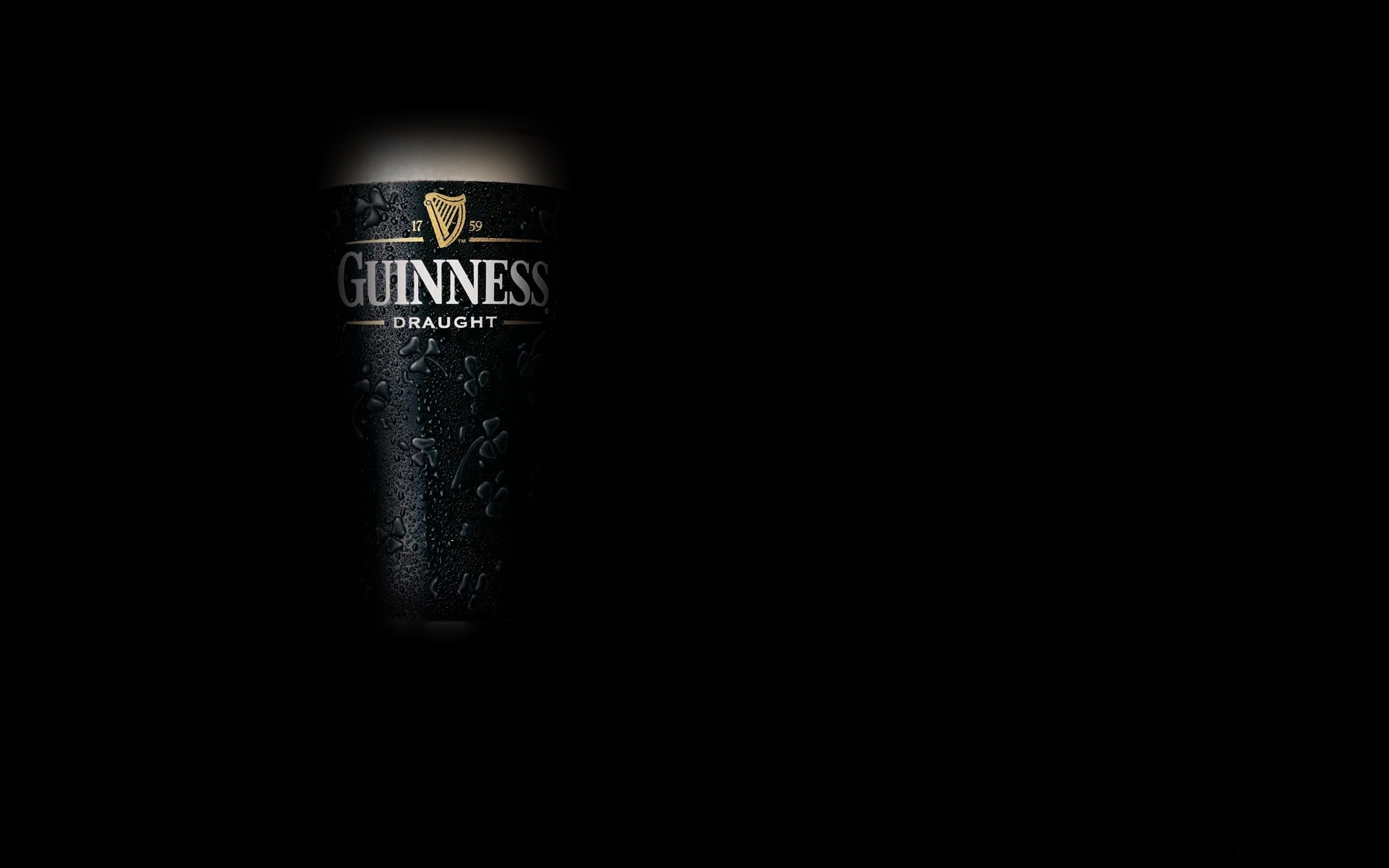 Guinness Beer Glass A Dark Background Drop Cold Wallpaper