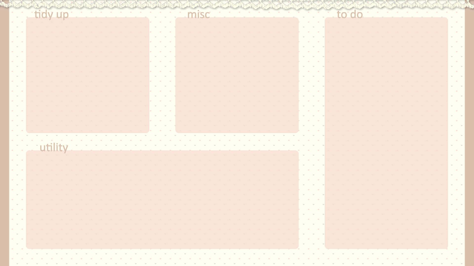 Download Pink Polka Dots Cute Desktop Organizer Wallpaper