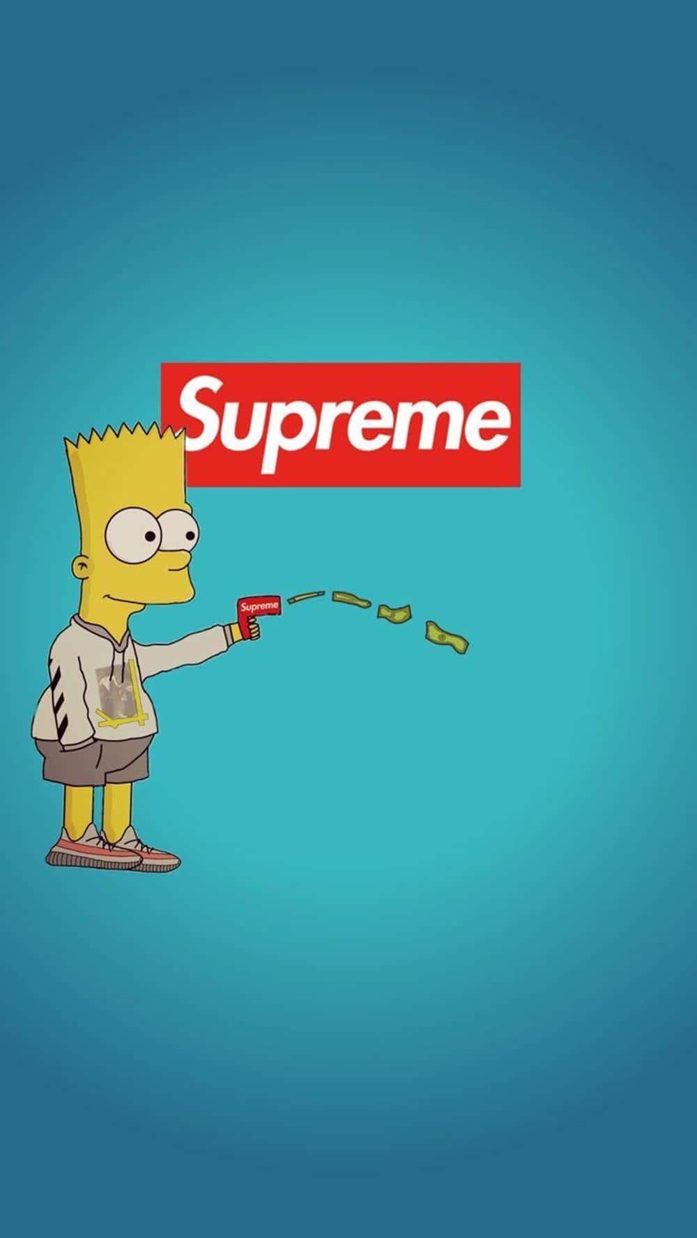 Cool Supreme Bart Simpson Wallpaper Mrwallpaper