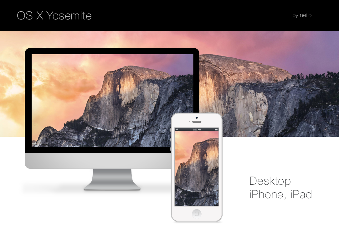 Free download Mac OS X Yosemite Wallpaper Pack by neiio [1083x762] for