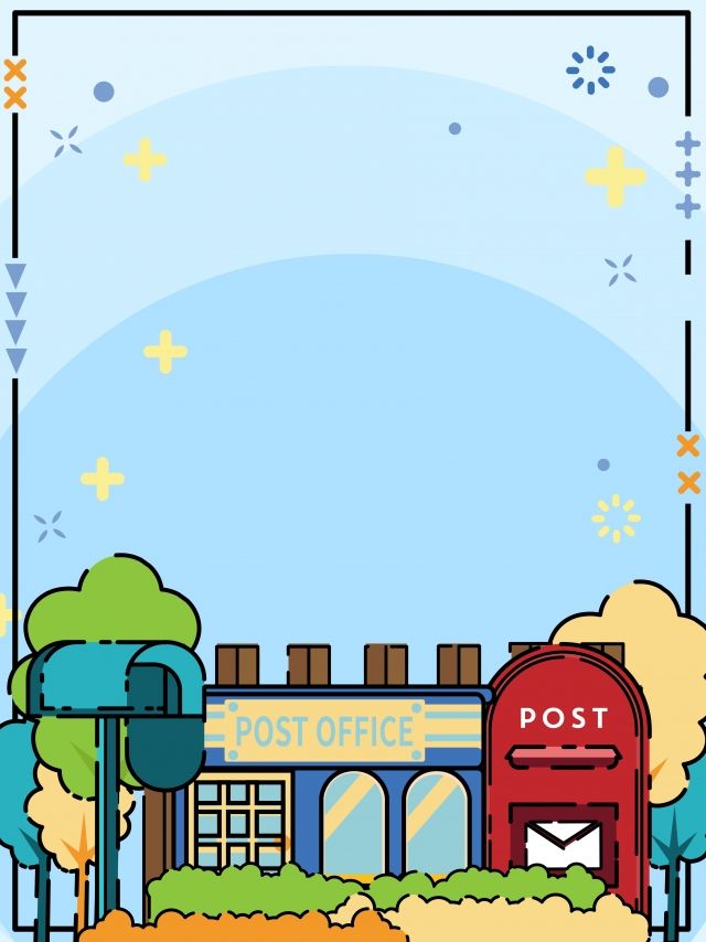 Blue Background World Postal Day Post Wallpaper