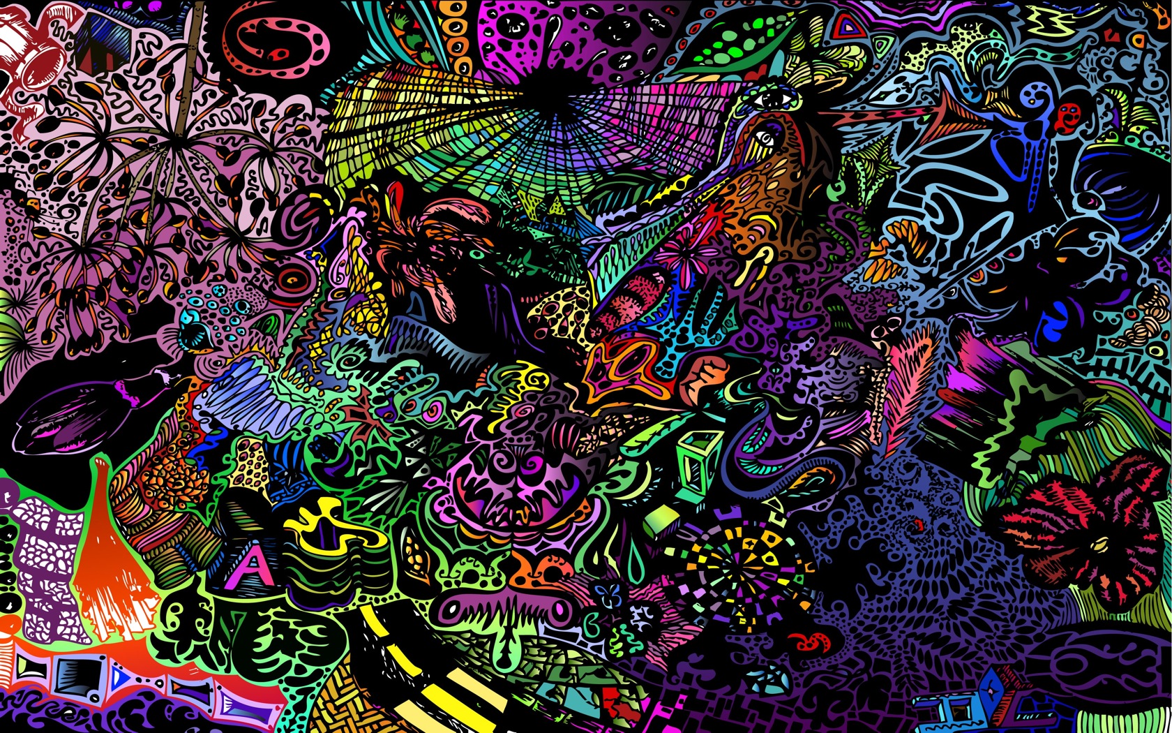 The Neon Acid Trip Wallpaper iPhone