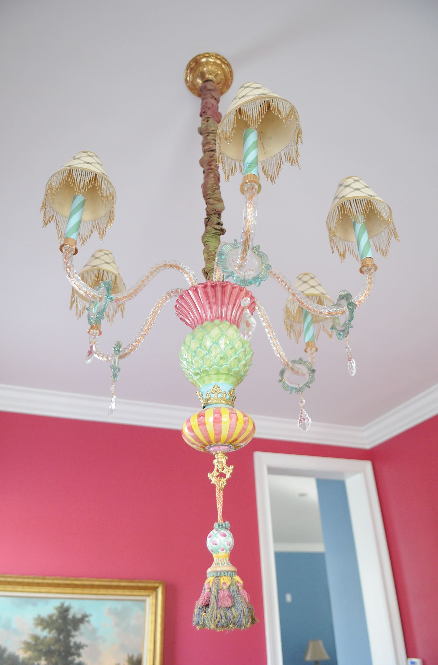 Mackenzie Childs Chandelier The Colors Of This