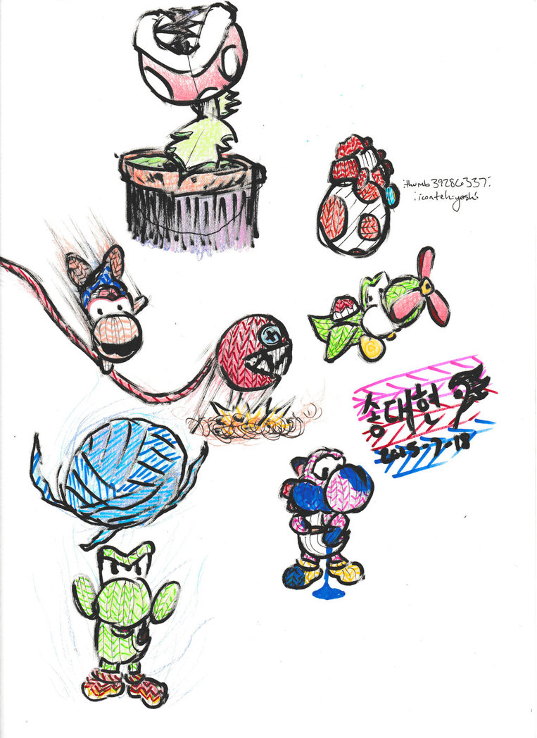Studying Yarn Yoshi Pg Doodles By Lioken7