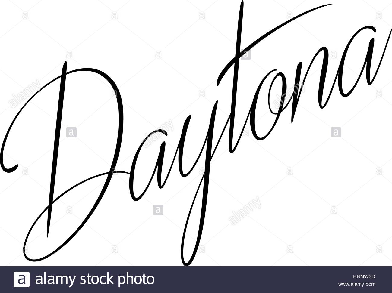 Daytona Text Sign Illustration On White Background Stock Vector