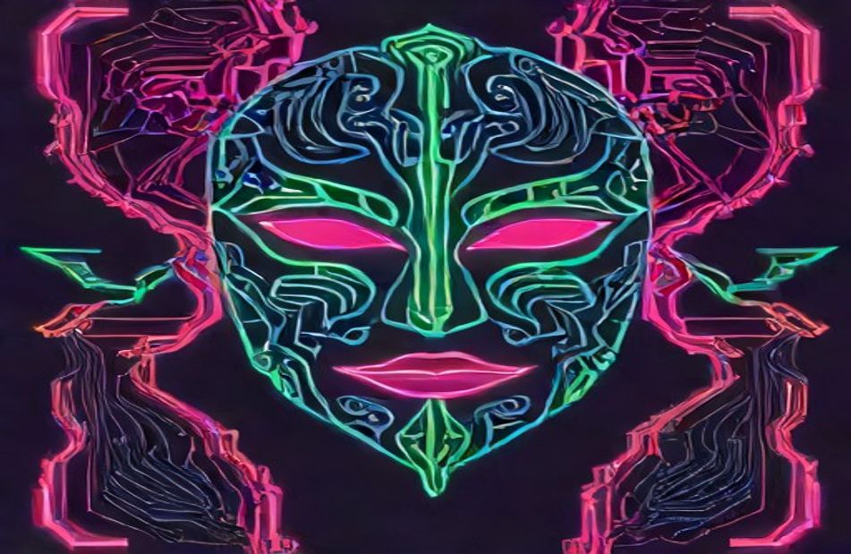 Neon Mask Wallpaper