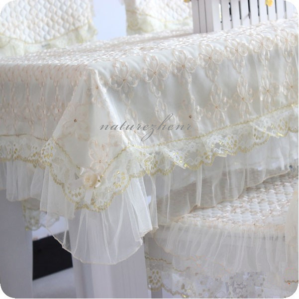 Nsz7 Wallpaper Tablecloth Table Runner Cover Cloth Lace Dining Chair