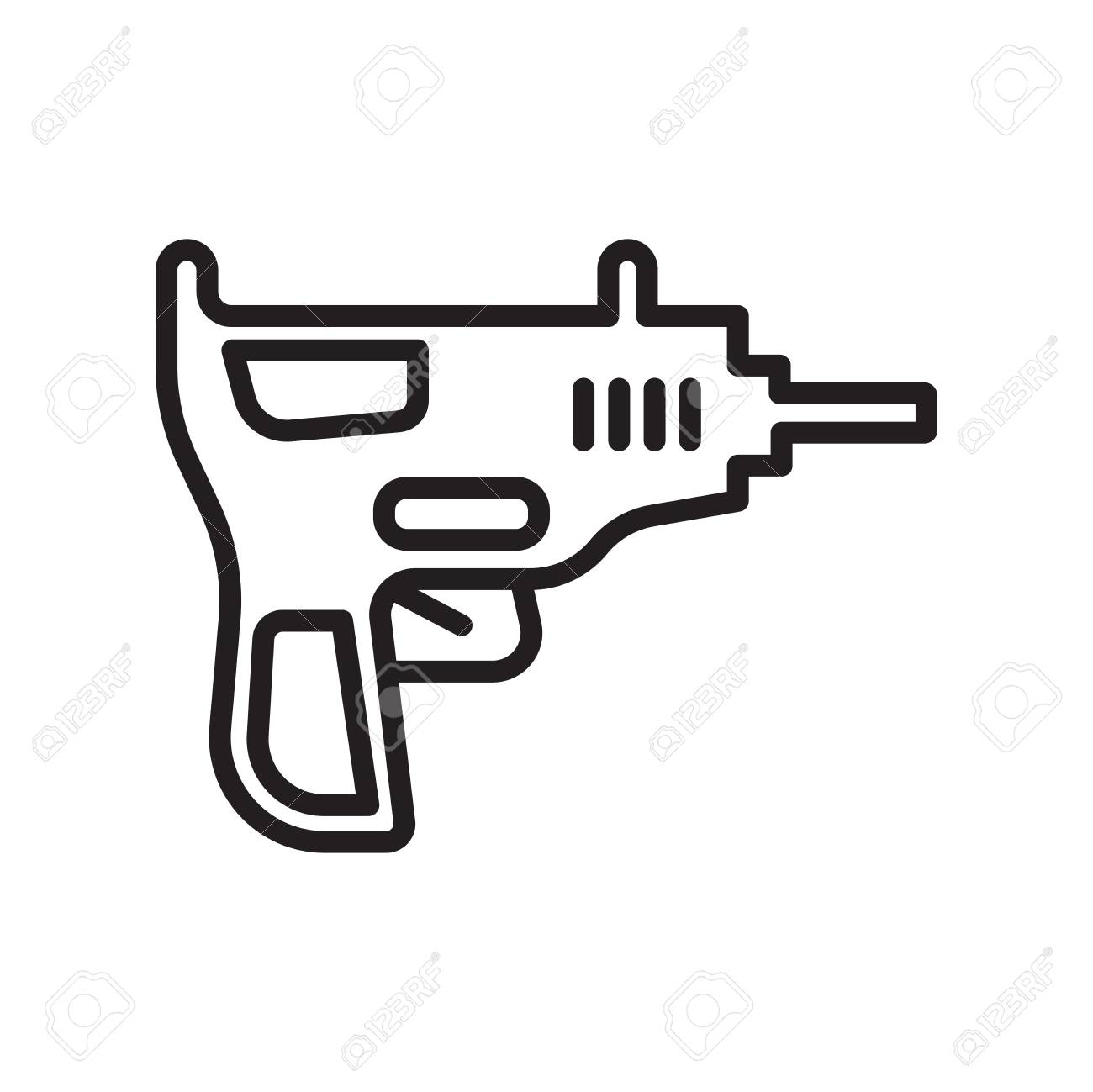 Uzi Icon Vector Isolated On White Background For Your Web And